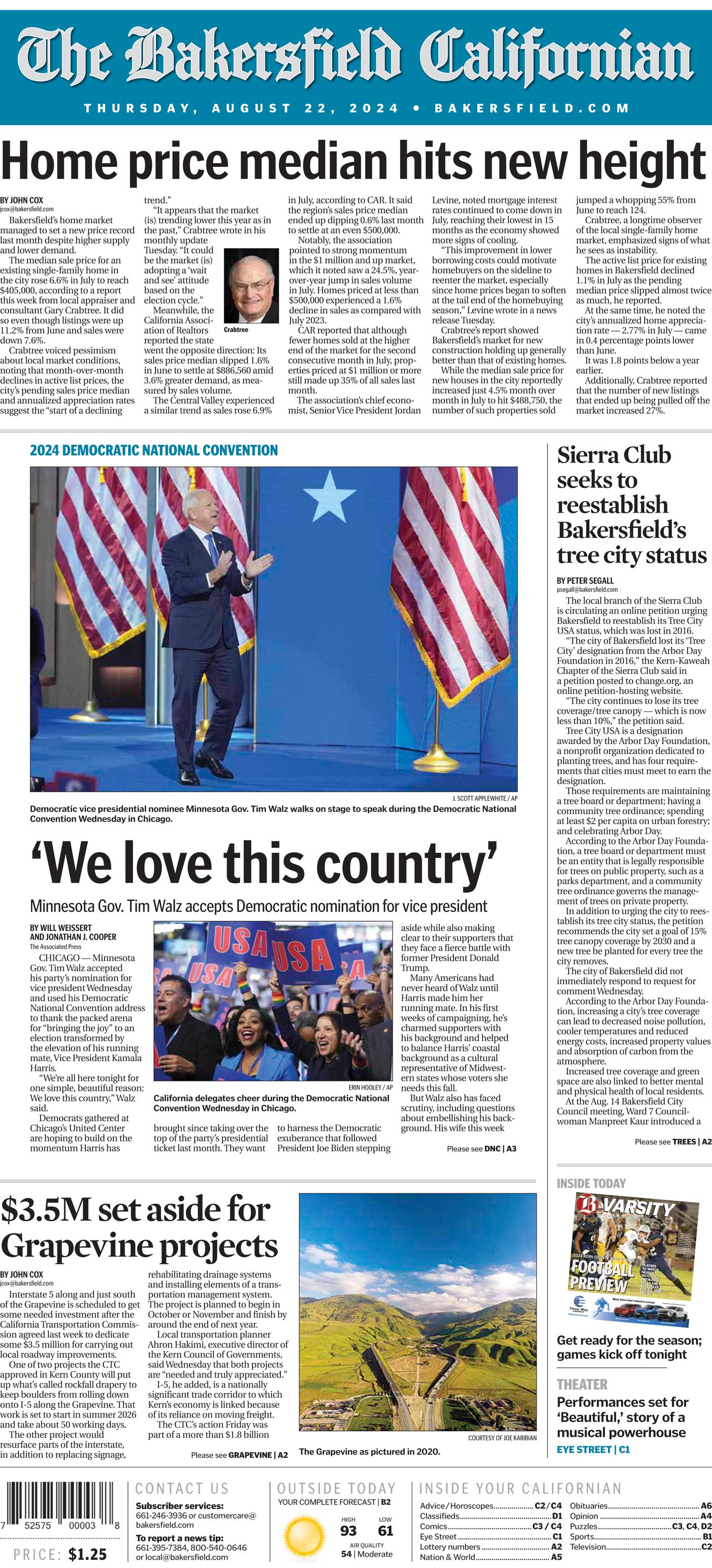 The Bakersfield Californian Front Page