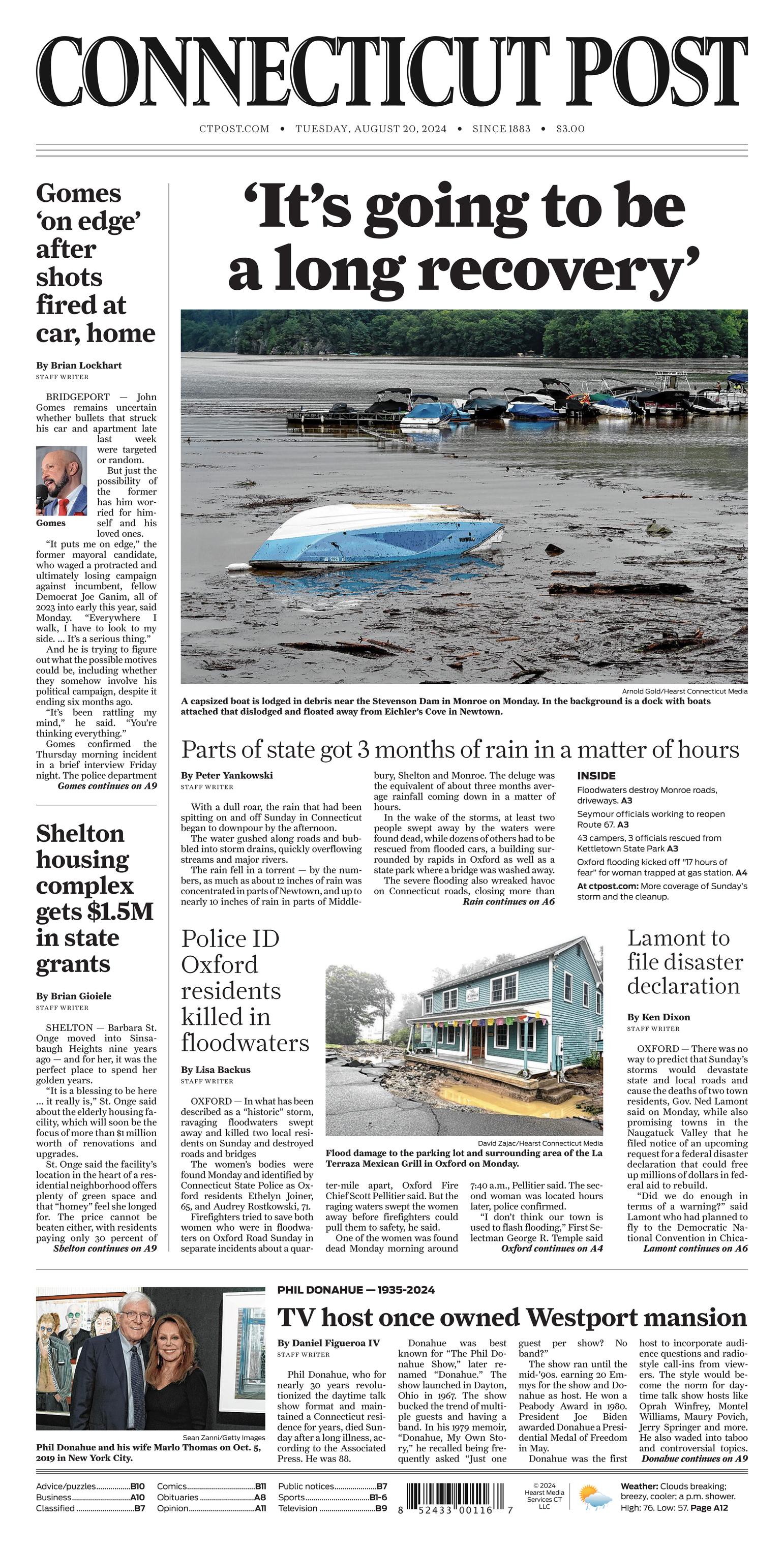 Connecticut Post Front Page