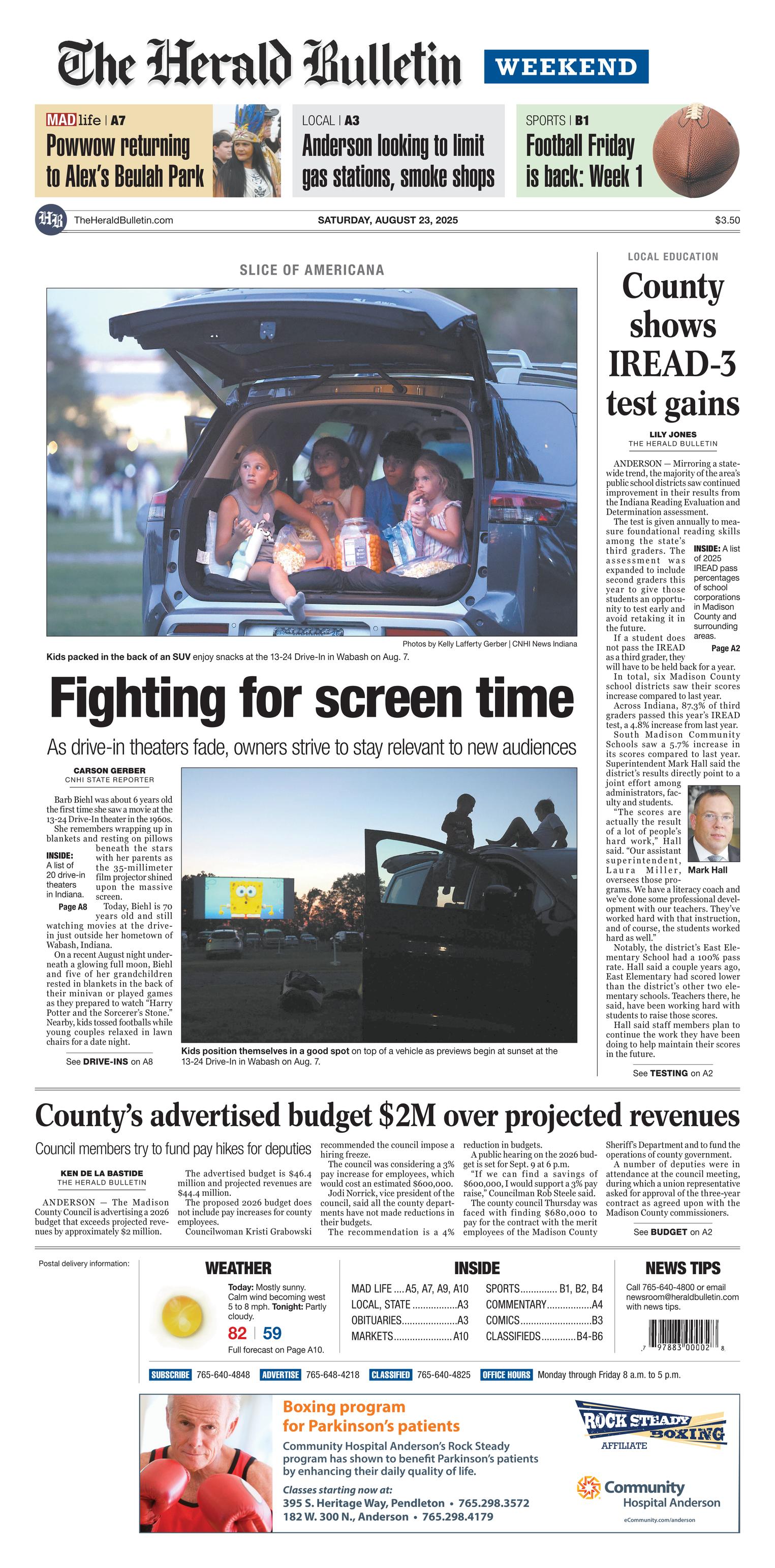 The Herald Bulletin Front Page