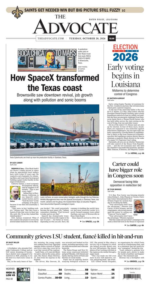 The Advocate Front Page