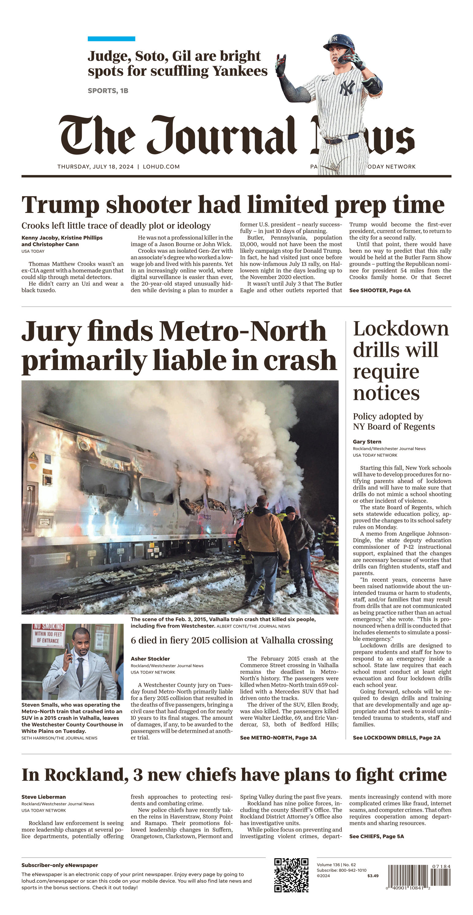 Journal Front The Journal News Front Page