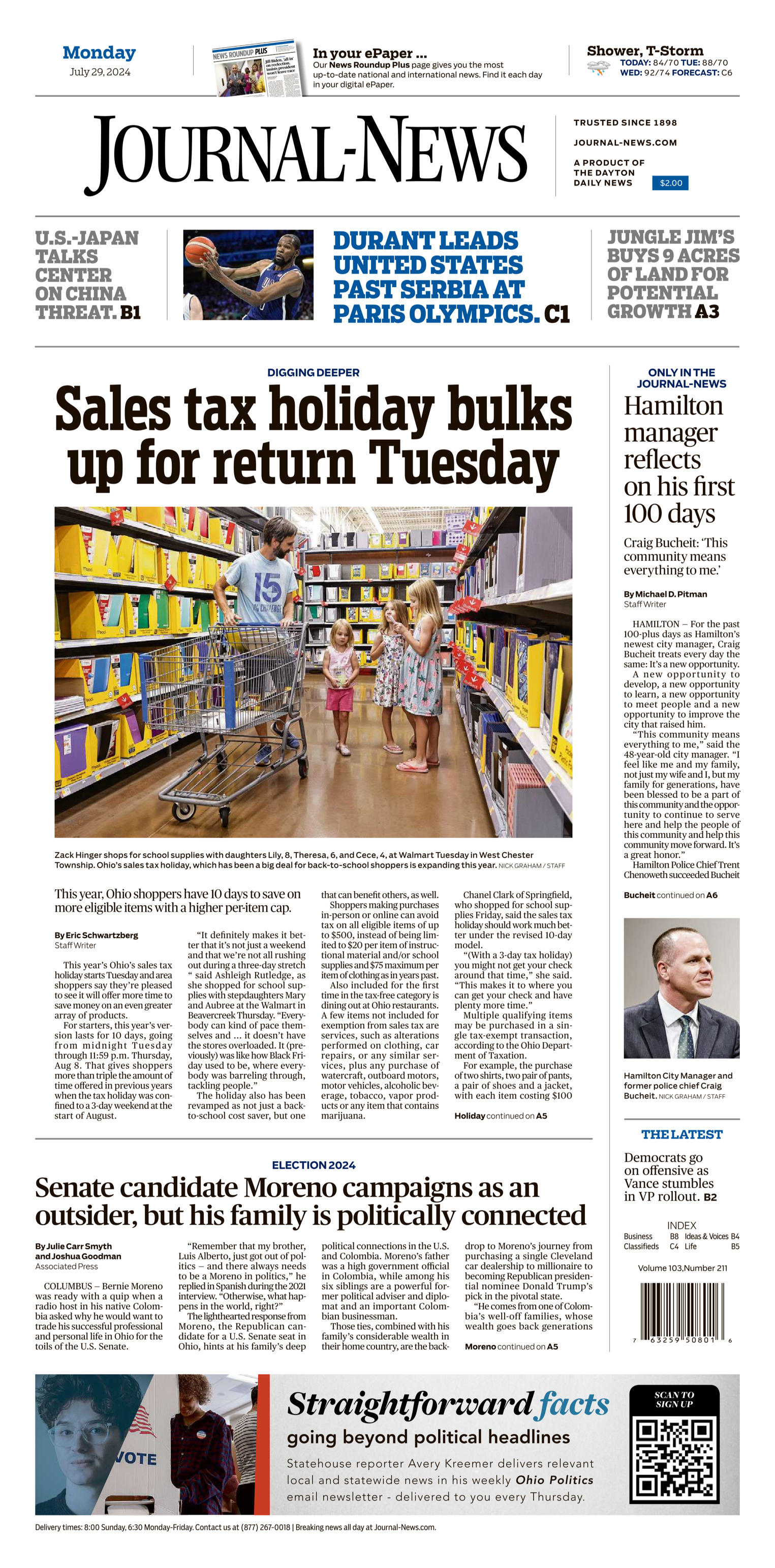 Journal Front Journal News Front Page