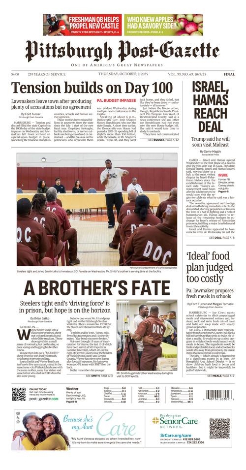 Pittsburgh PostGazette Front Page(01)