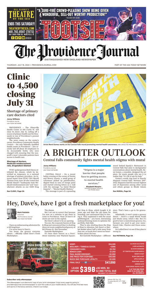 The Providence Journal Front Page
