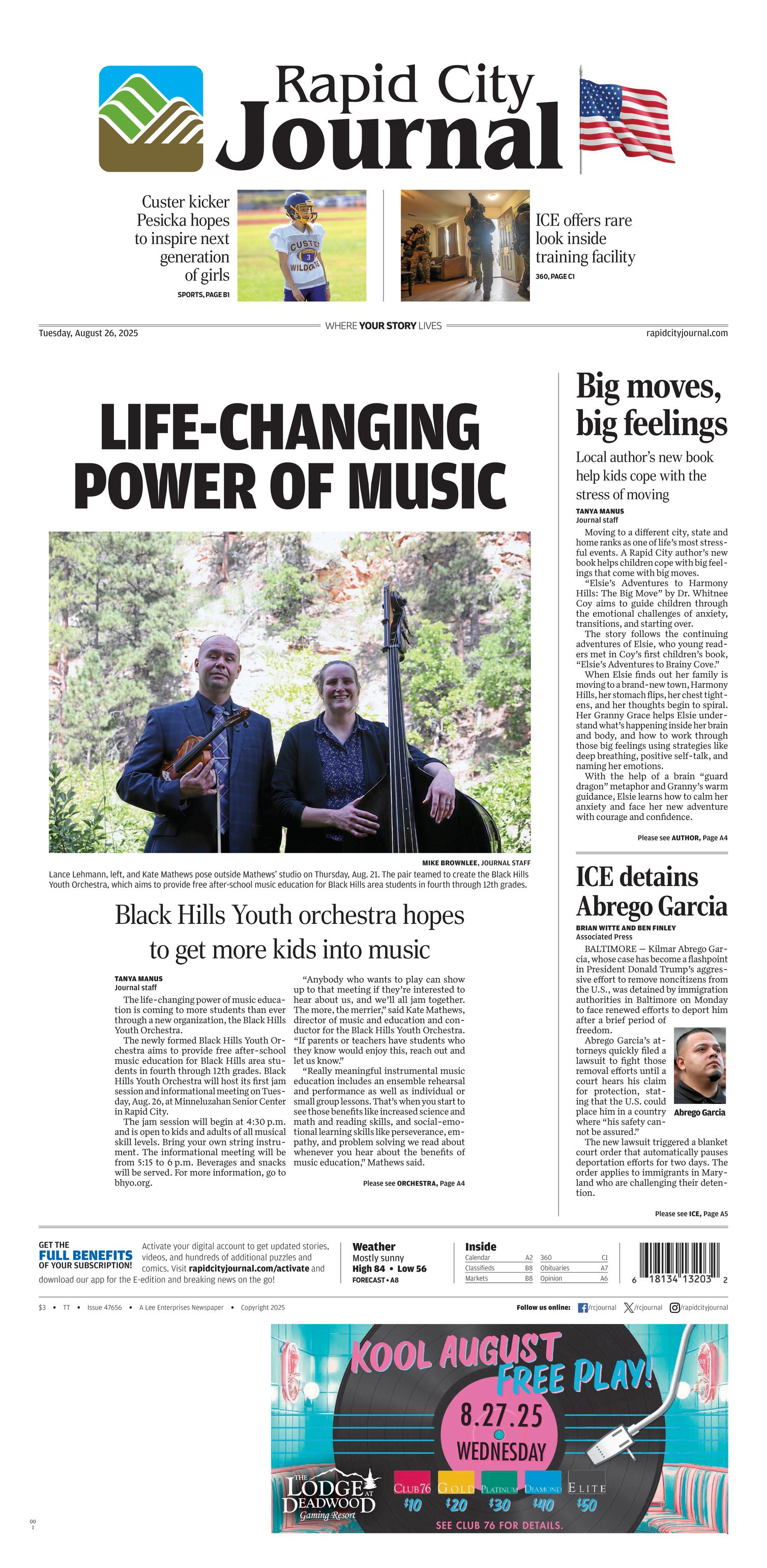 Rapid City Journal Front Page