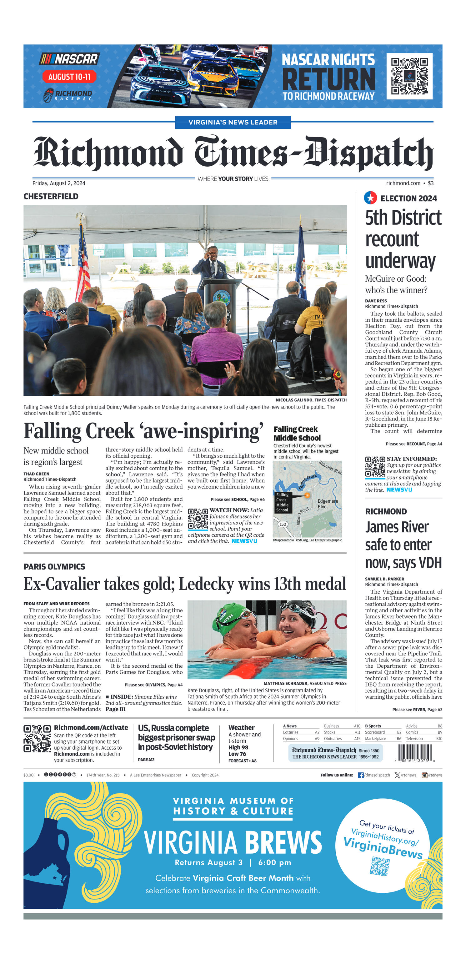 Richmond Times-Dispatch Front Page